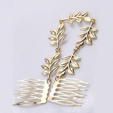 Hair Accessories Gold Leaf Chain With Comb Head Headb s For Women Girl Lady EF8