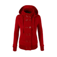 Fashion Woolen Coat Hooded Long Sleeves Double-breasted Slim Was Thin Jacket Windbreaker Factory Outlet EF8