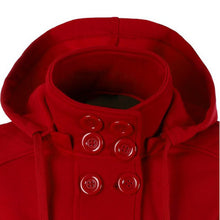 Fashion Woolen Coat Hooded Long Sleeves Double-breasted Slim Was Thin Jacket Windbreaker Factory Outlet EF8