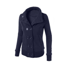 Fashion Woolen Coat Hooded Long Sleeves Double-breasted Slim Was Thin Jacket Windbreaker Factory Outlet EF8