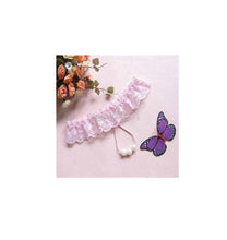 Women's Open Crotch Lace Thong with Pearls G String Sexy Beading Panties Massaging Underwear Erotic Lingerie Sex Toy EF8