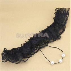Women's Open Crotch Lace Thong with Pearls G String Sexy Beading Panties Massaging Underwear Erotic Lingerie Sex Toy EF8