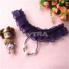 Women's Open Crotch Lace Thong with Pearls G String Sexy Beading Panties Massaging Underwear Erotic Lingerie Sex Toy EF8