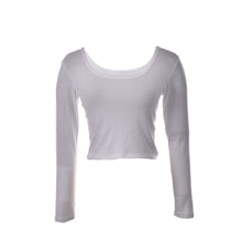 Ladies long Sleeve t shirt women tops Fall Sexy Crop Top Basic Stretch T-shirts Bare-midriff Black Grey White EF8