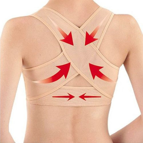 Lady ChBrace Support Belt Band Posture Corrector X Type Back Shoulder VProtector Clothes Body Sculpting Strap Tops EF8