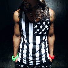 Men Hiphop Tank Tops American Flag Printed Vest Mens Undershirt For Men Bodybuilding Sleeveless Tank Top EF8