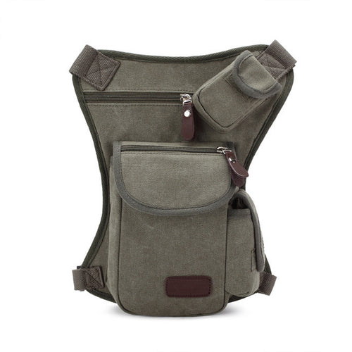 Men's Canvas Hip Belt Bum Fanny Pack Waist Multifunction Leg Bag men women travel Waist Bag Money Belt Bag bolso cintura EF8