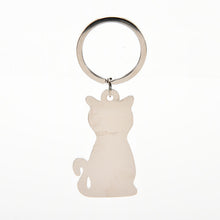 Metal cat keychains key rings animal key chains personalized car key holder pendant women bag charms key ring EF8