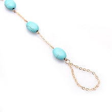 Nice Turquoise Beads Silver Chain Anklet Ankle Bracelet Foot Jewelry  EF8