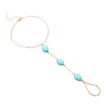 Nice Turquoise Beads Silver Chain Anklet Ankle Bracelet Foot Jewelry  EF8
