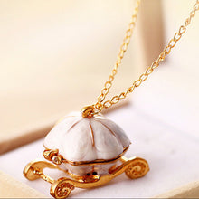 Pumpkin Carriage Necklace Cinderella Fairy Tale God-Mother Magic Alloy Chains Exquisite Pendants Necklace EF8