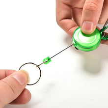 Retractable Metal Card Badge Holder Ring Belt Clip Pull Camping Key Chain Colourful Strap Carabiner Clip Card label Keyring EF8