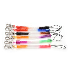 Retractable telephone cord key chain mobile phone chain plastic keychain tool elastic rope rope EF8