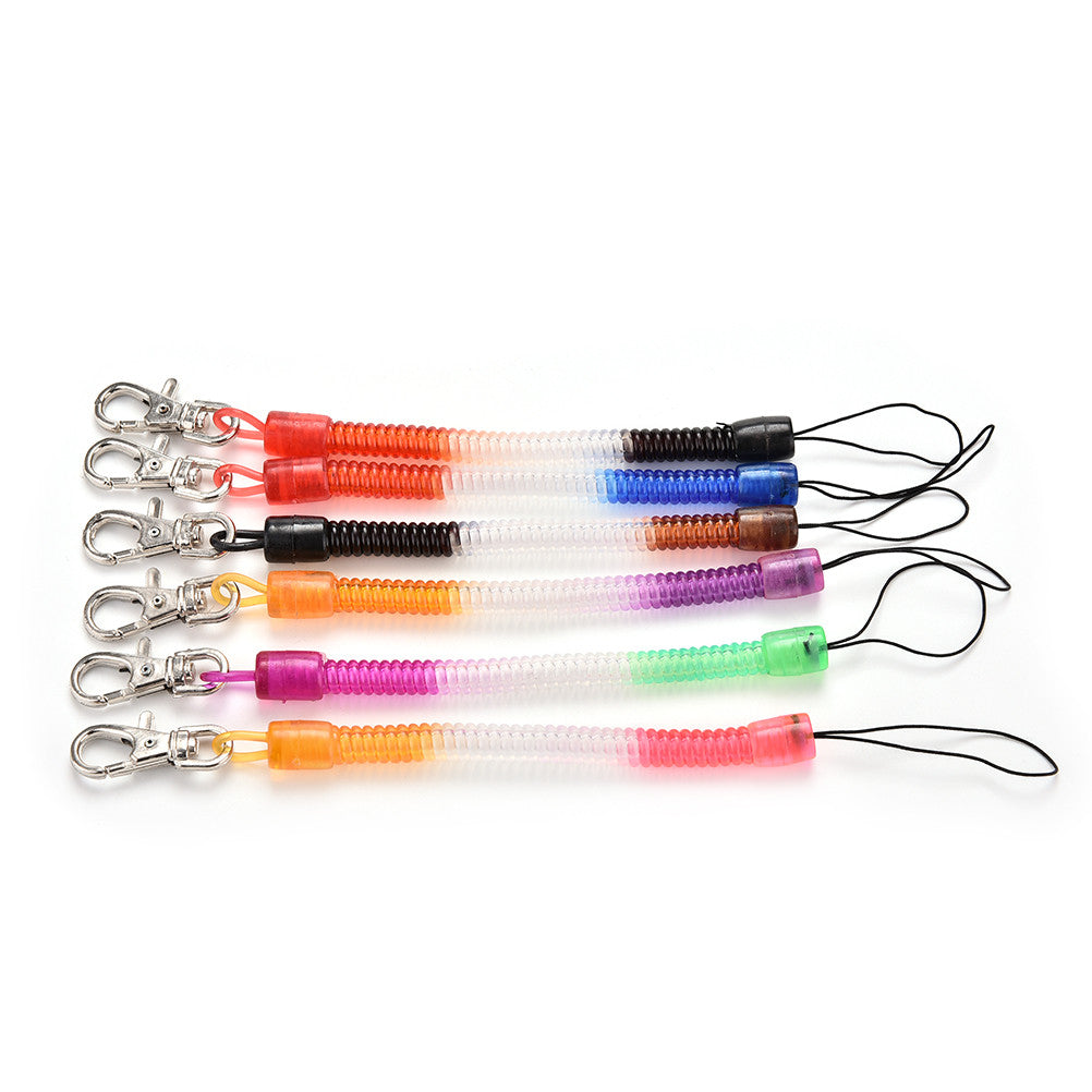 Retractable telephone cord key chain mobile phone chain plastic keychain tool elastic rope rope EF8
