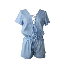 S-XL Party Bodycon Jumpsuit Deep V-Neck Clubwear Playsuit Romper Short Sleeve Plus Size Women Clothing EF8