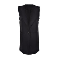Long Vest Women Causal Loose Long Waistcoat One Button Sleeveless V-Neck Long Cardigan EF8