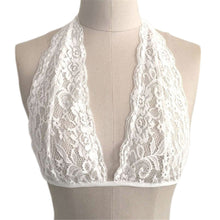 Crop Top Halter Crochet Tops Deep V Neck Bralette Vintage Lace Camisole B age Backless Top EF8