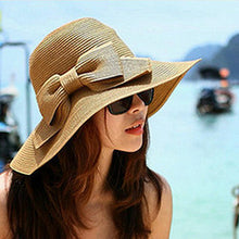 Large Brim Hat For Women Floppy Straw Cap Beach Sun Hat Bow Wide Large Brim Cloche Bowler Bowknot hats EF8
