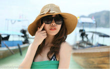 Large Brim Hat For Women Floppy Straw Cap Beach Sun Hat Bow Wide Large Brim Cloche Bowler Bowknot hats EF8