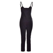 Women jumpsuit Solid Color Sleeveless Simple   Elegant Bodycon Playsuit EF8