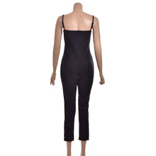 Women jumpsuit Solid Color Sleeveless Simple   Elegant Bodycon Playsuit EF8