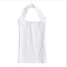 Sexy Cotton Halter Neck Sleeveless Vest Tank Backless Crop Top Strapless Bottoming Sheath Slim Vest For Women Ladie EF8