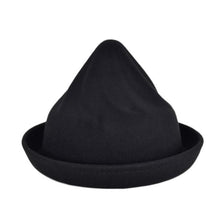 Style Vintage Women Men Woolen Roll Brim Bowler Hats Unisex Billycock Tops Hats ing EF8