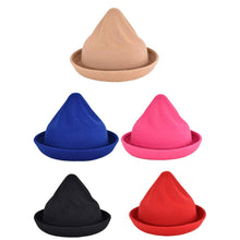 Style Vintage Women Men Woolen Roll Brim Bowler Hats Unisex Billycock Tops Hats ing EF8
