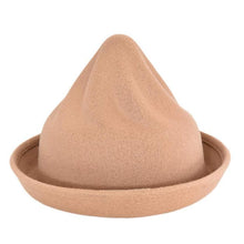 Style Vintage Women Men Woolen Roll Brim Bowler Hats Unisex Billycock Tops Hats ing EF8