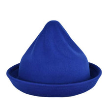 Style Vintage Women Men Woolen Roll Brim Bowler Hats Unisex Billycock Tops Hats ing EF8