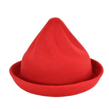 Style Vintage Women Men Woolen Roll Brim Bowler Hats Unisex Billycock Tops Hats ing EF8