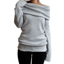 Women Casual Long Sleeve Knitted Sweater Sexy Sweaters Blusas Ladies Plus Size Women Pullover Tops EF8