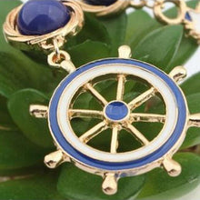 Vintage Brincos Gold Anchor Earrings Cute European   American Personality Drop Earings Women's Jewelry EF8