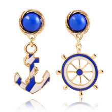 Vintage Brincos Gold Anchor Earrings Cute European   American Personality Drop Earings Women's Jewelry EF8