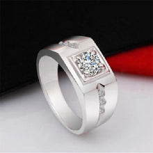 Vintage Chic Engagement Men Wedding Finger Rings Crystal Men Rings Jewelry Gifts S  EF8