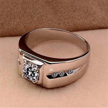Vintage Chic Engagement Men Wedding Finger Rings Crystal Men Rings Jewelry Gifts S  EF8