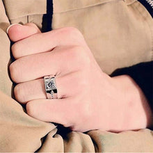 Vintage Chic Engagement Men Wedding Finger Rings Crystal Men Rings Jewelry Gifts S  EF8