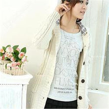 Cardigan Women Full Sleeve Long Loose Knitted Cardigans Hooded Sweater For Young Lady EF8