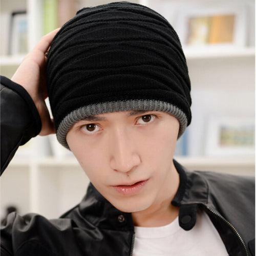 Hat Men Beanie Sombrero More Add Wool Knitted Cap In The Outdoor Warm Ear Hat Head Cap  EF8