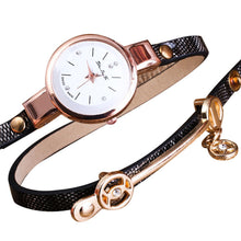 Fashion Women Bracelet Watch Gold Quartz Gift Watch Wristwatch Women Dress Leather Casual Bracelet Watches EF8