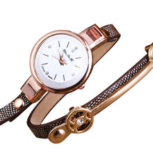 Fashion Women Bracelet Watch Gold Quartz Gift Watch Wristwatch Women Dress Leather Casual Bracelet Watches EF8