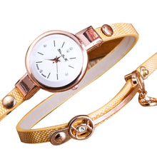 Fashion Women Bracelet Watch Gold Quartz Gift Watch Wristwatch Women Dress Leather Casual Bracelet Watches EF8