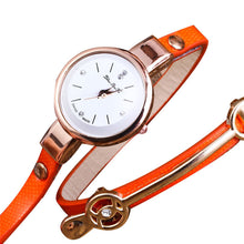 Fashion Women Bracelet Watch Gold Quartz Gift Watch Wristwatch Women Dress Leather Casual Bracelet Watches EF8