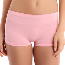 Attractive Women Boyshorts Sexy Cotton Panties Seamless Underwear Intimates Briefs Knickers Solid Color EF8