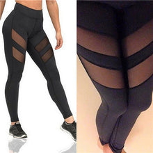 leggings for women mesh splice fitness slim black legging pants plus size sportswear clothes leggings EF8