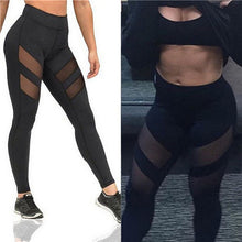 leggings for women mesh splice fitness slim black legging pants plus size sportswear clothes leggings EF8