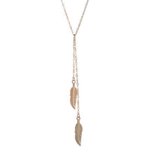 long chain custom Two leaf pendant necklace jewelry Women Girl lover Valentine's Day gifts  EF8
