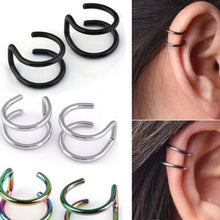 Non-piercing Ear Cuff Eardrop Men Women Ear Clip Cuff Wrap Earrings 4 Colors 2 pc  Clip-on Earrings EF8