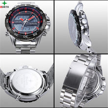 North Digital Sport Watch Men Fashion MultifunctionWristwatch Military Waterproof Round Alarm Quartz Sport Watch Men EF8