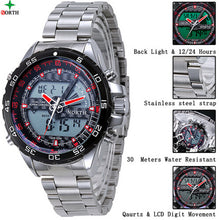 North Digital Sport Watch Men Fashion MultifunctionWristwatch Military Waterproof Round Alarm Quartz Sport Watch Men EF8
